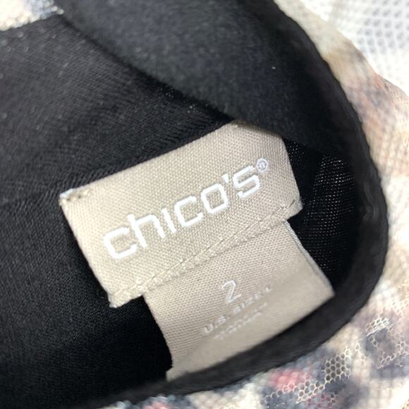 Chico's Women's Size 2 US L Animal Print Top Blouse Flared Sleeve Multicolor - Picture 5 of 7